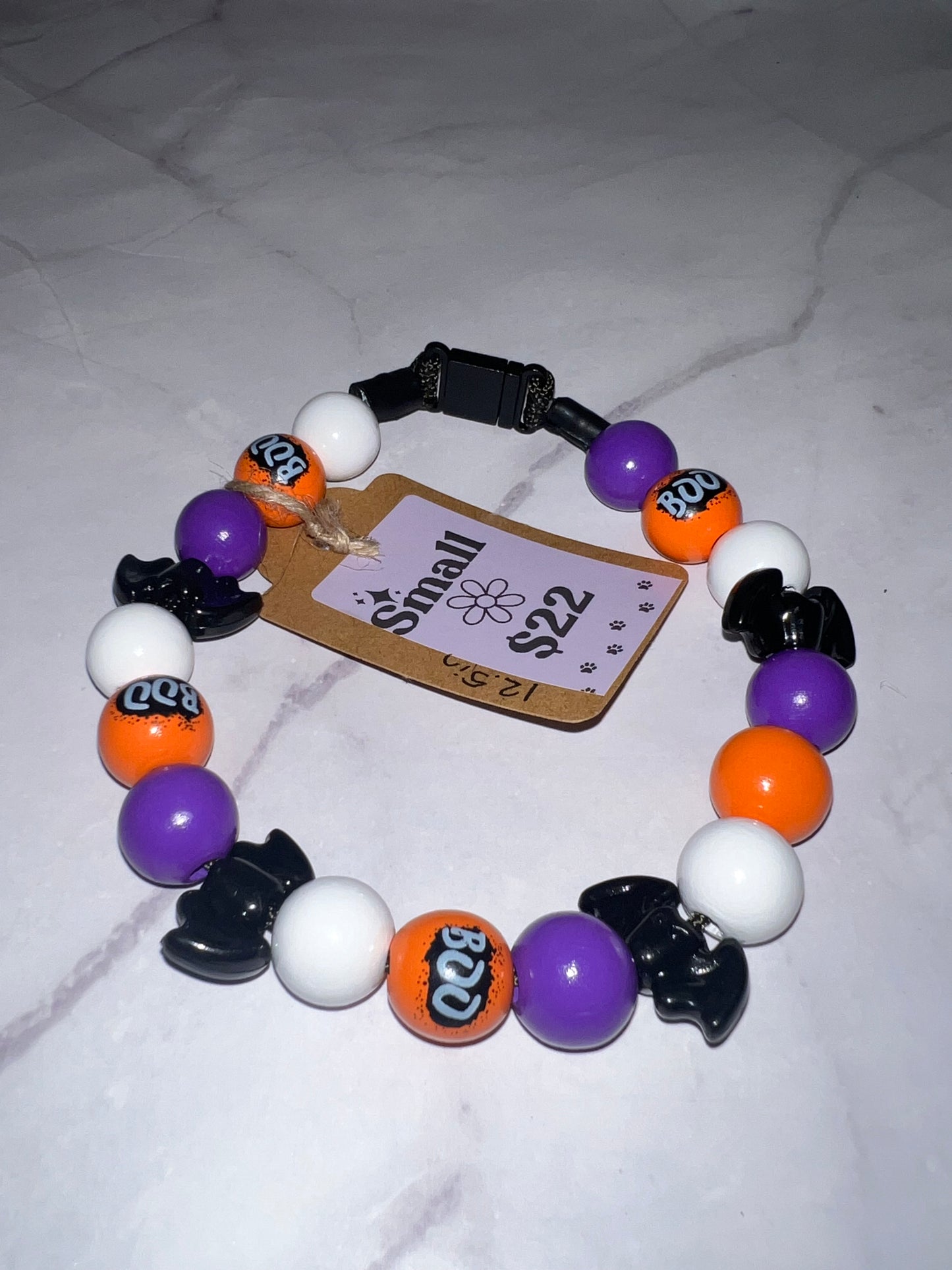 Small Halloween Beaded Dog Collar