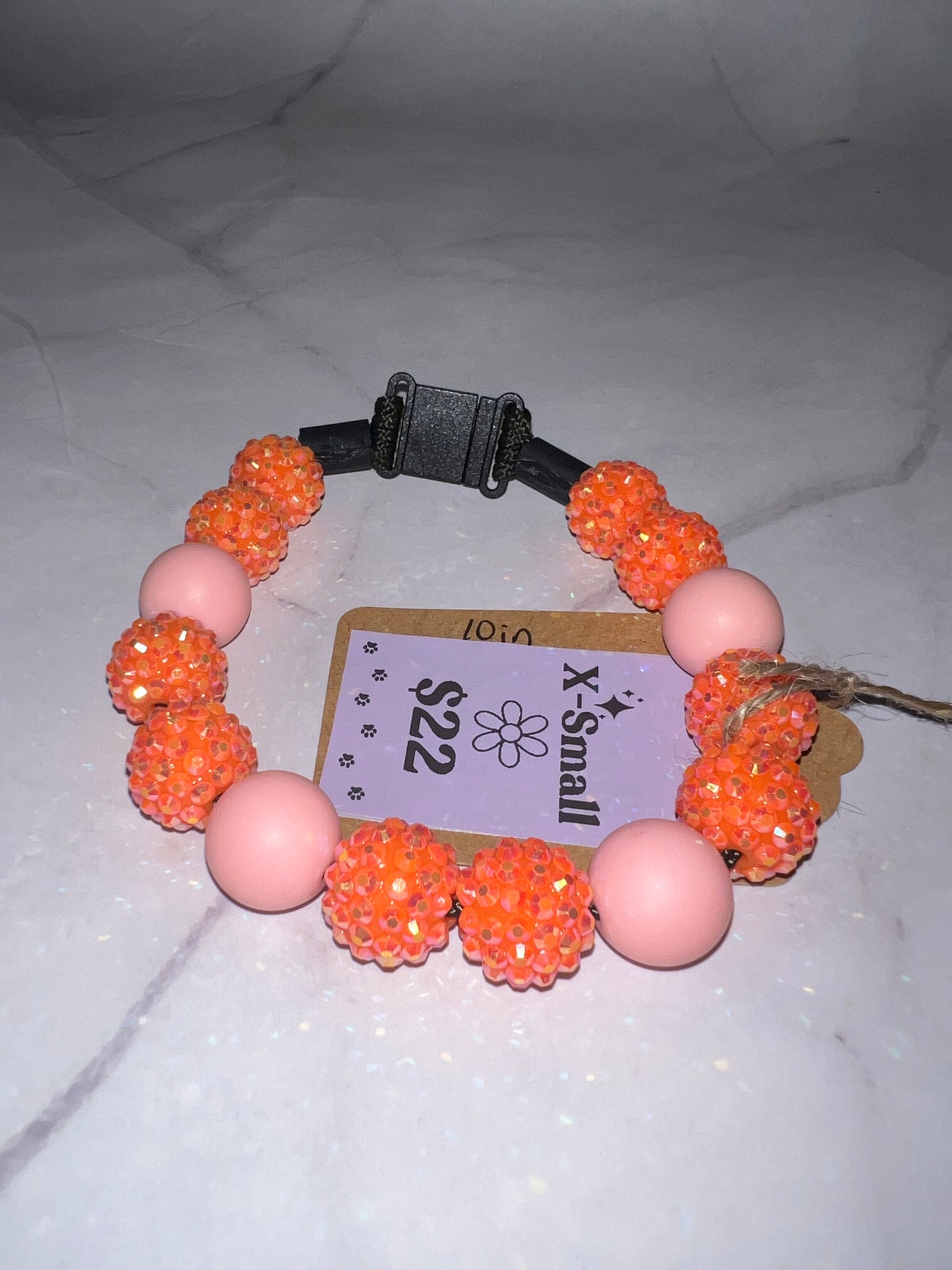 Extra Small Beaded Dog Collar