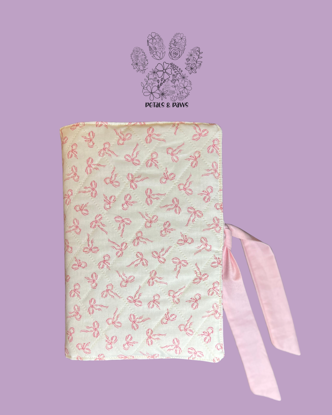 Pink Bow Quilted Bible Cover