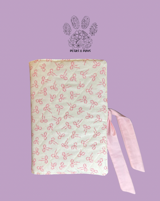 Pink Bow Quilted Bible Cover