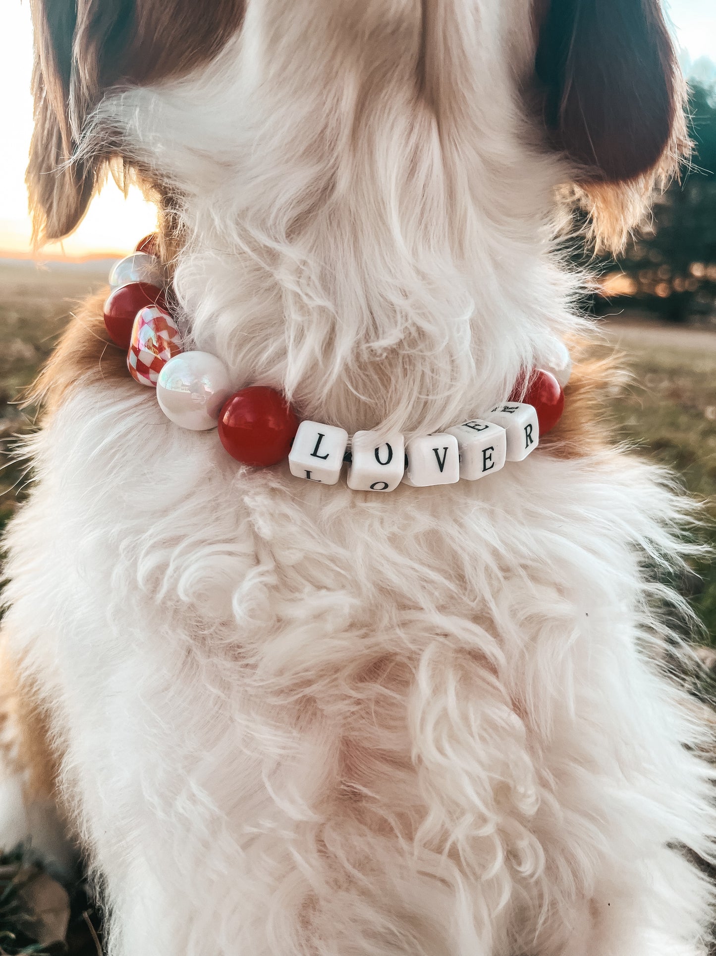 Medium Valentines Beaded Collar