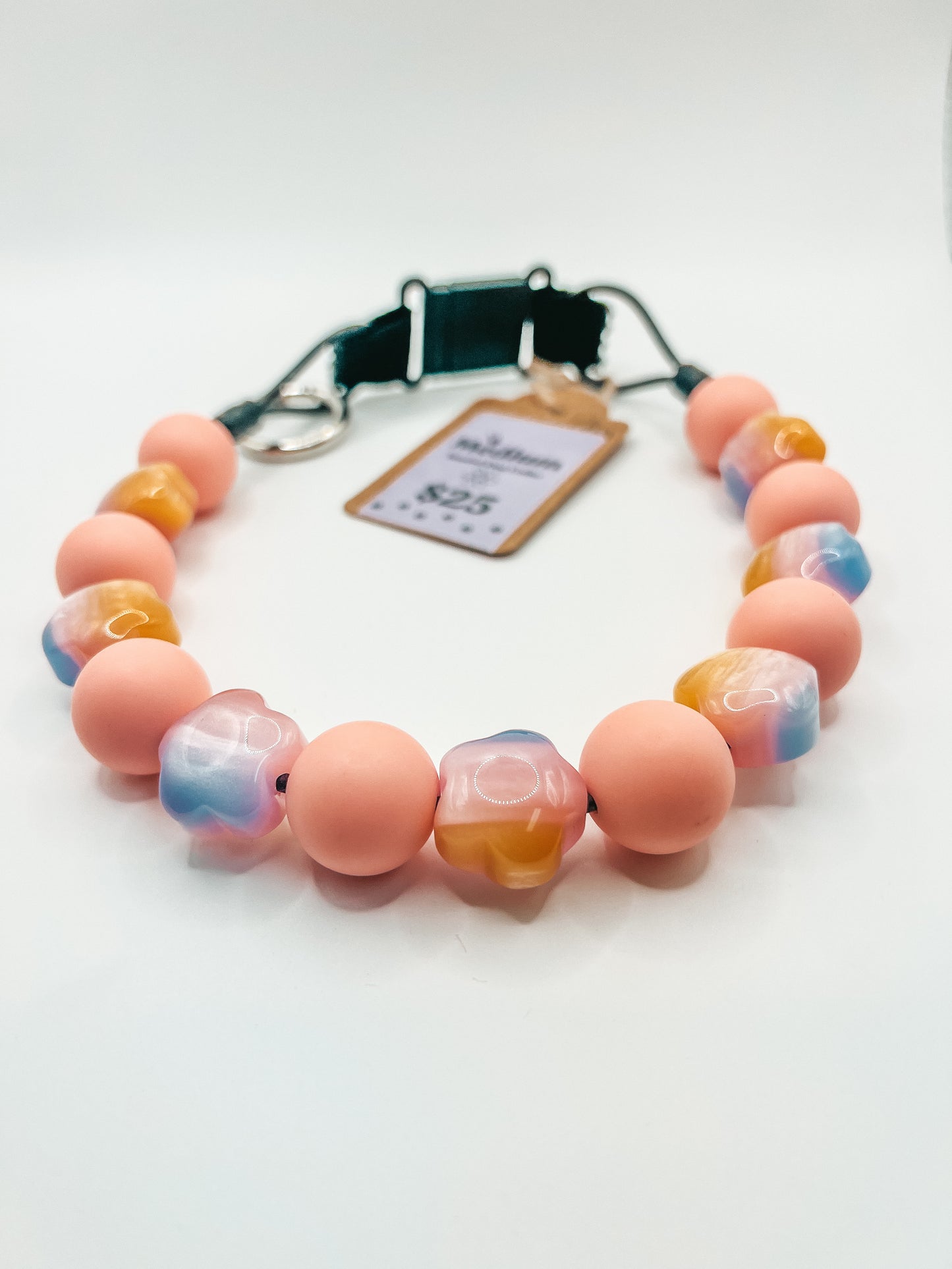 Orange Flower Beaded Collar