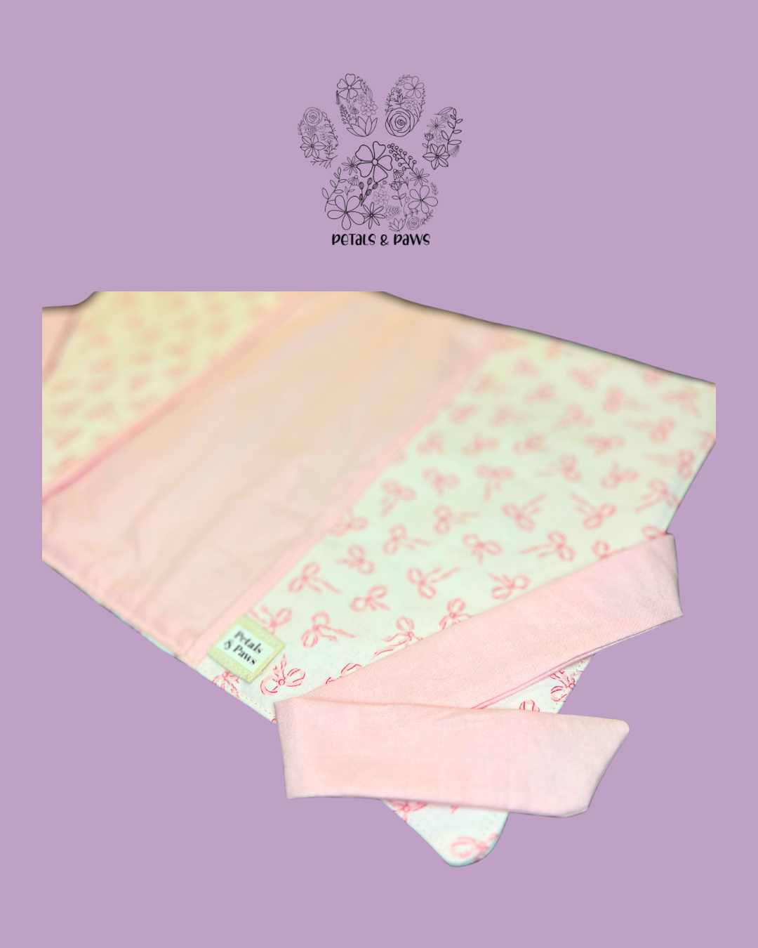 Pink Bow Quilted Bible Cover