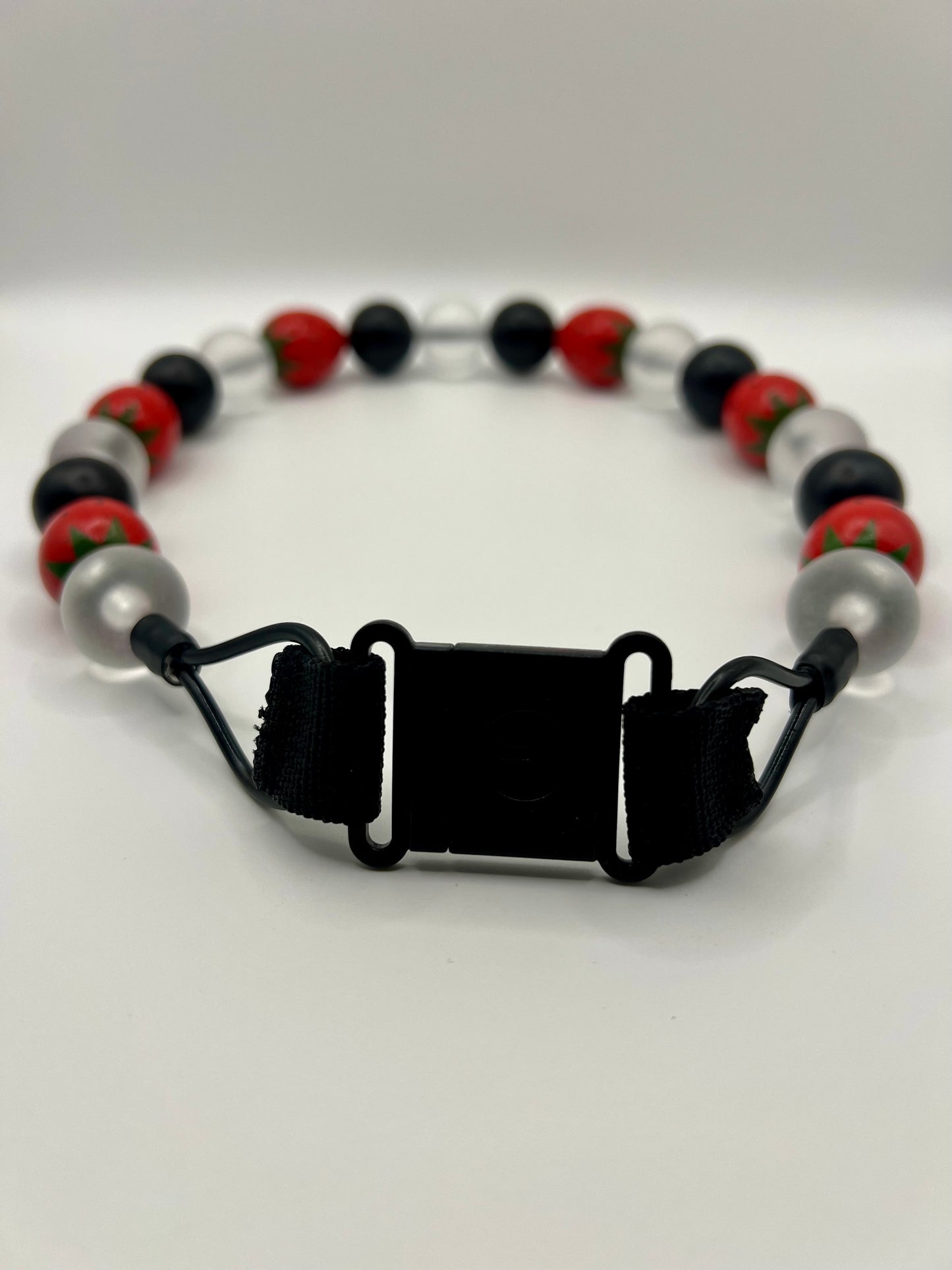 Strawberries & Cream Beaded Collar