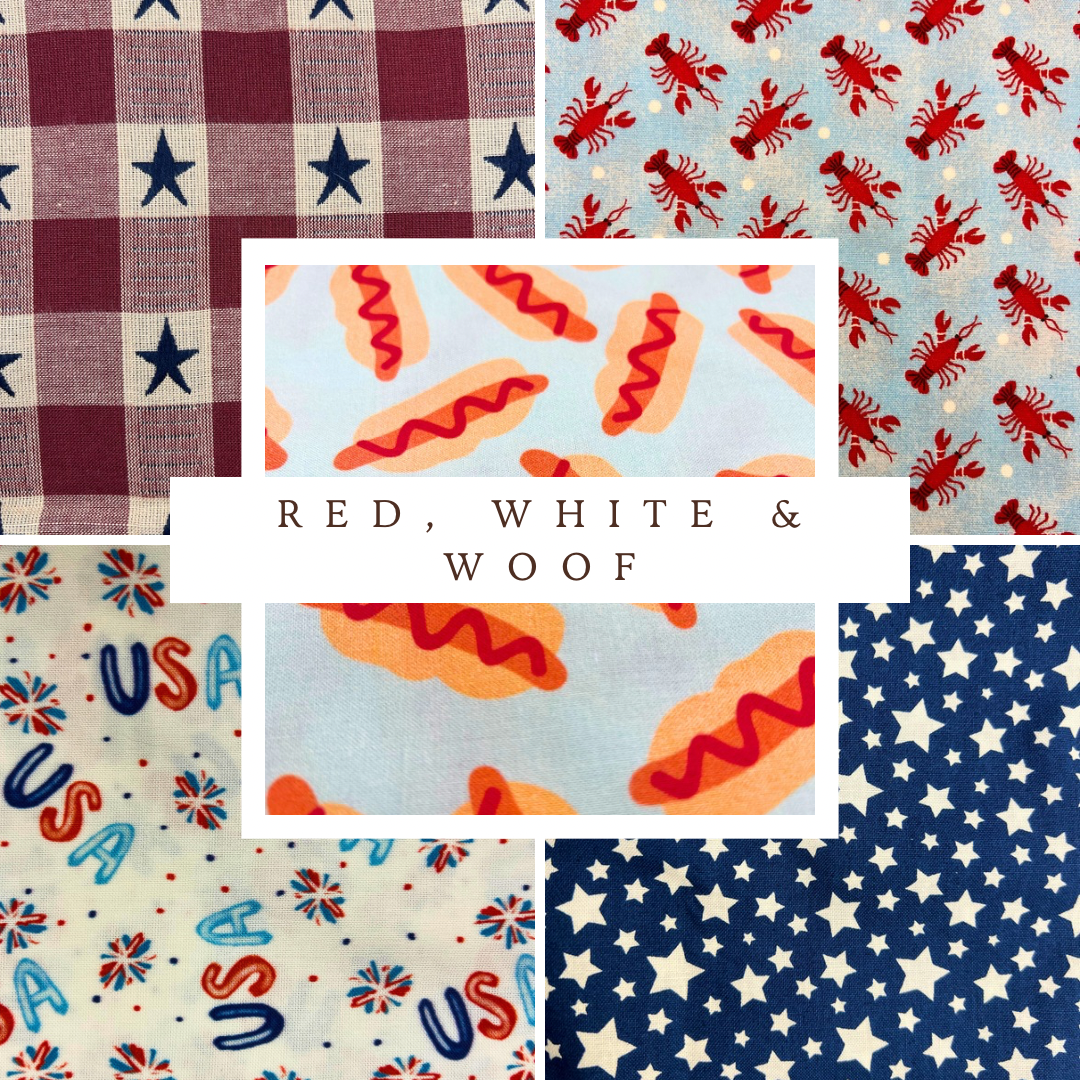 Red, White, & Woof Reversible Bandana