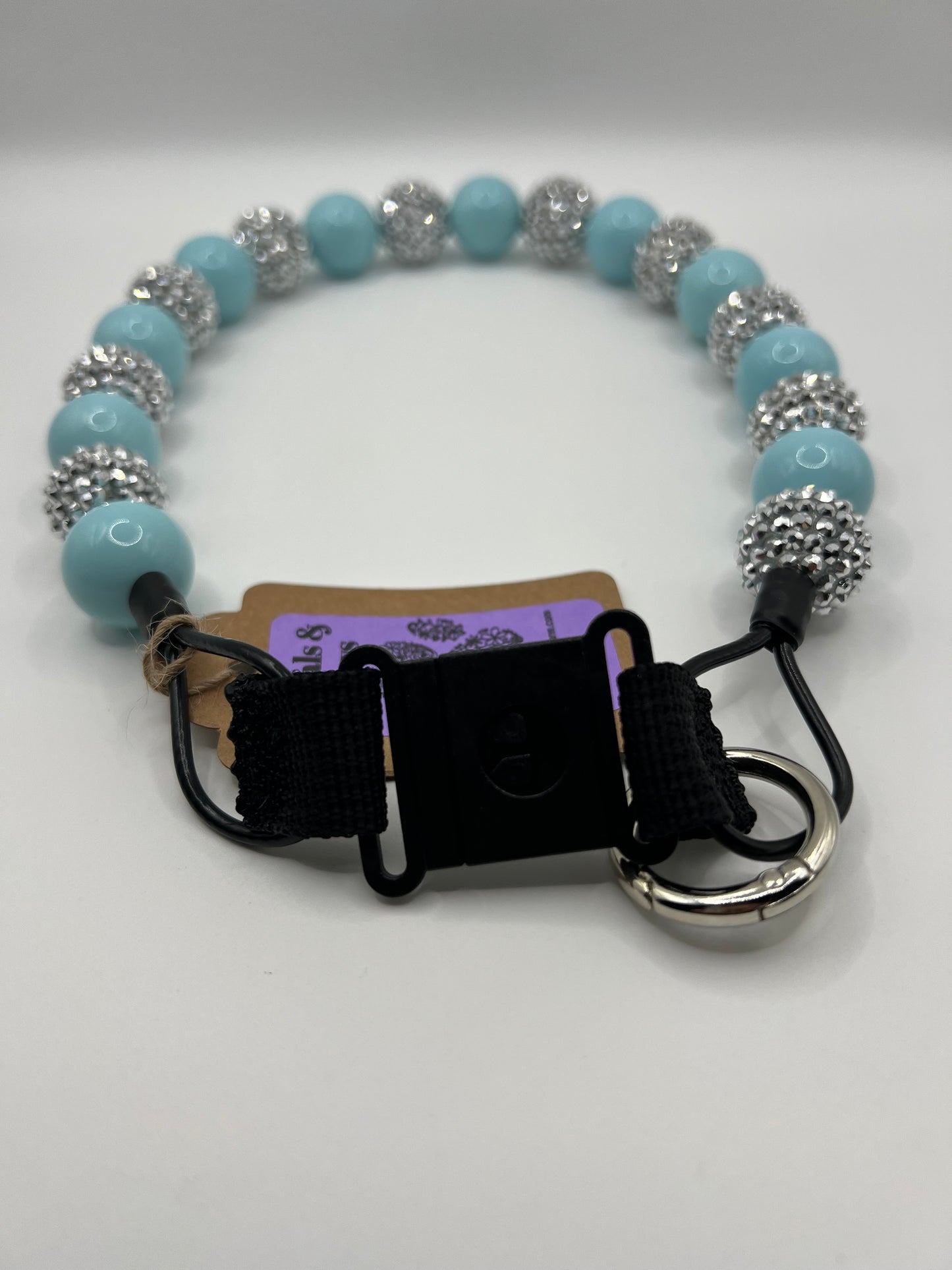 Silver Blue Beaded Collar
