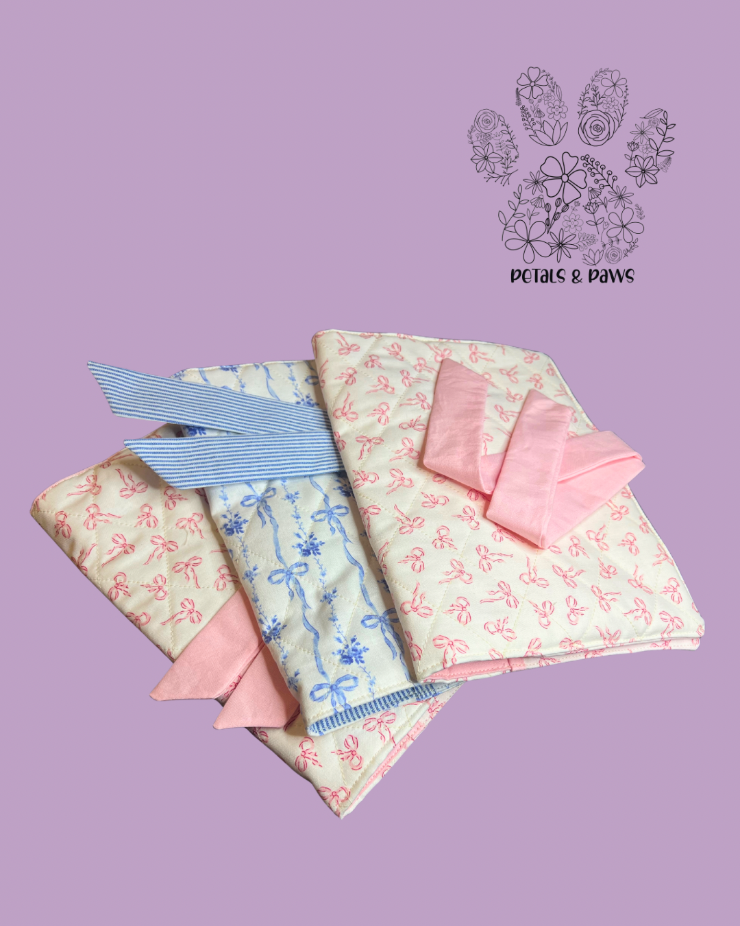 Pink Bow Quilted Bible Cover