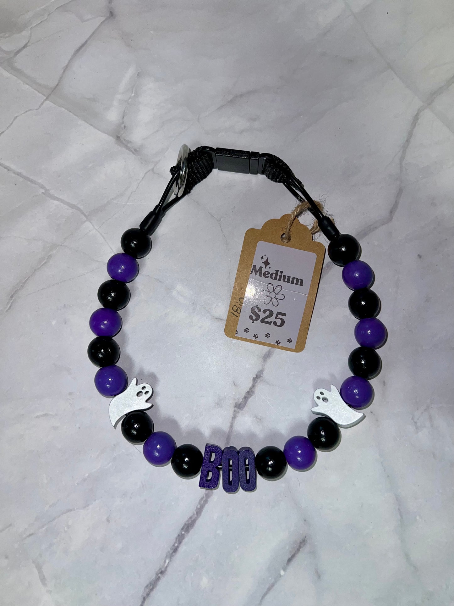 Medium Halloween Beaded Dog Collar