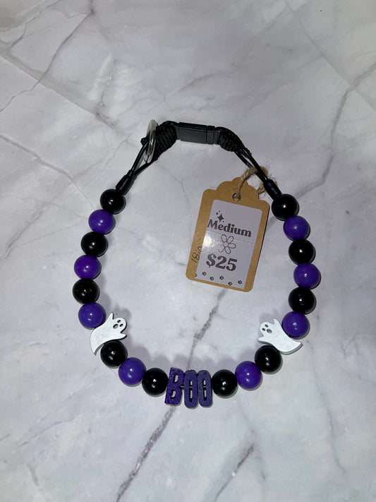 Medium Halloween Beaded Dog Collar