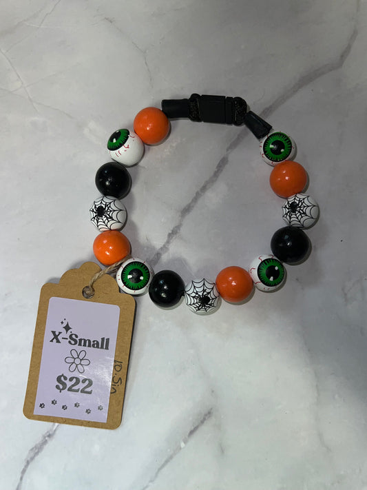 Extra Small Halloween Beaded Dog Collar