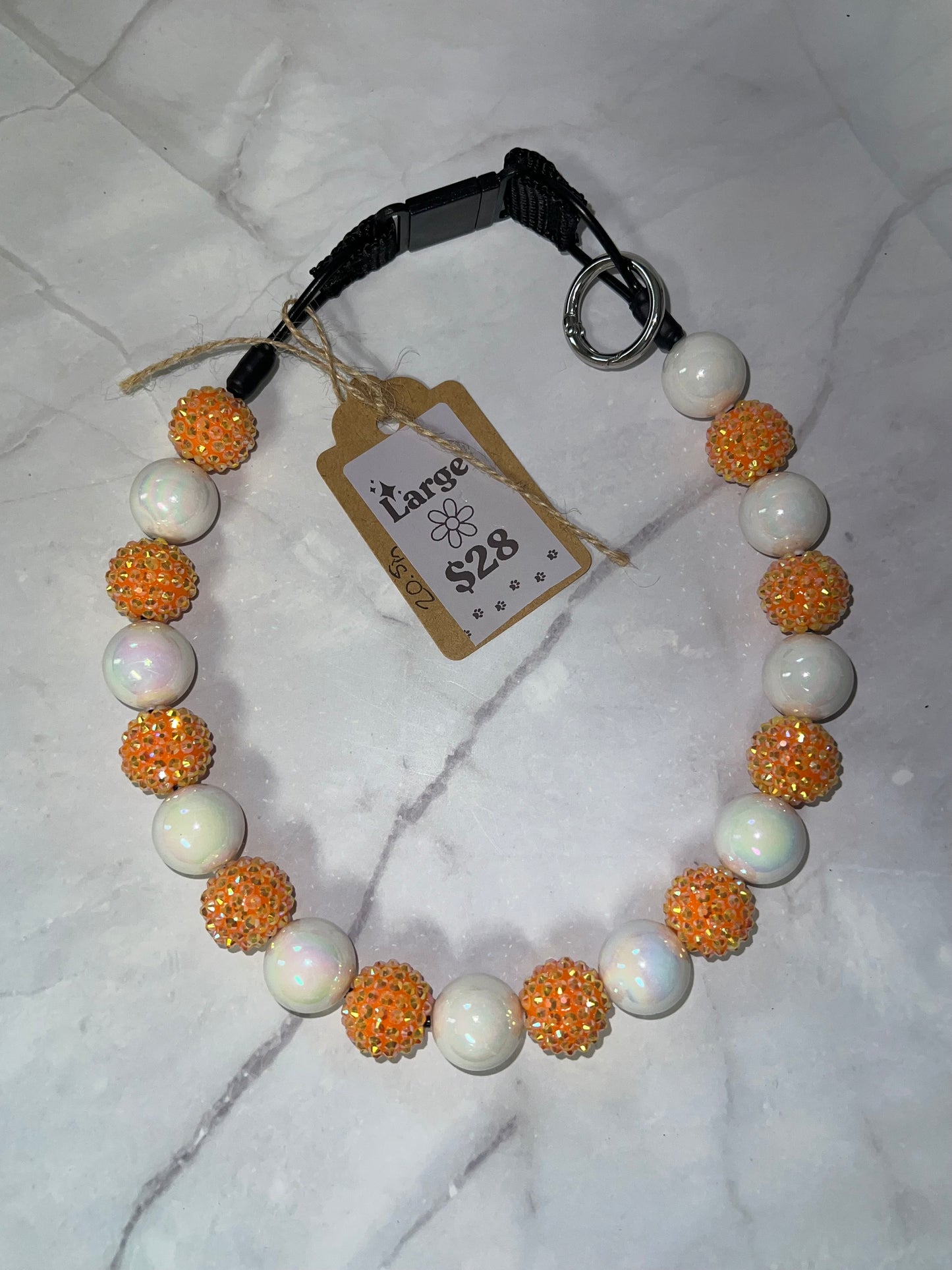 Large Beaded Dog Collar