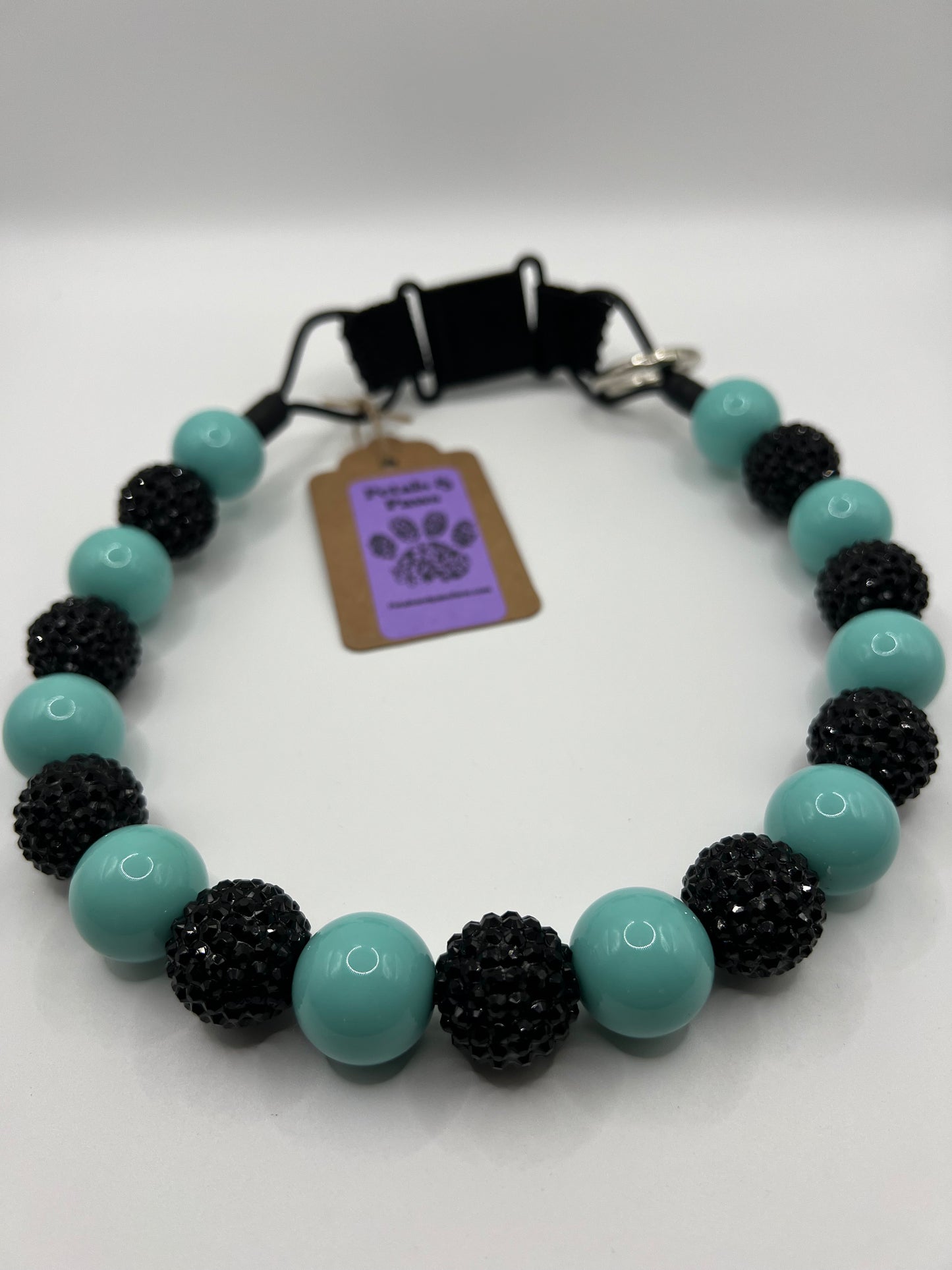 Black Turquoise Beaded Collar