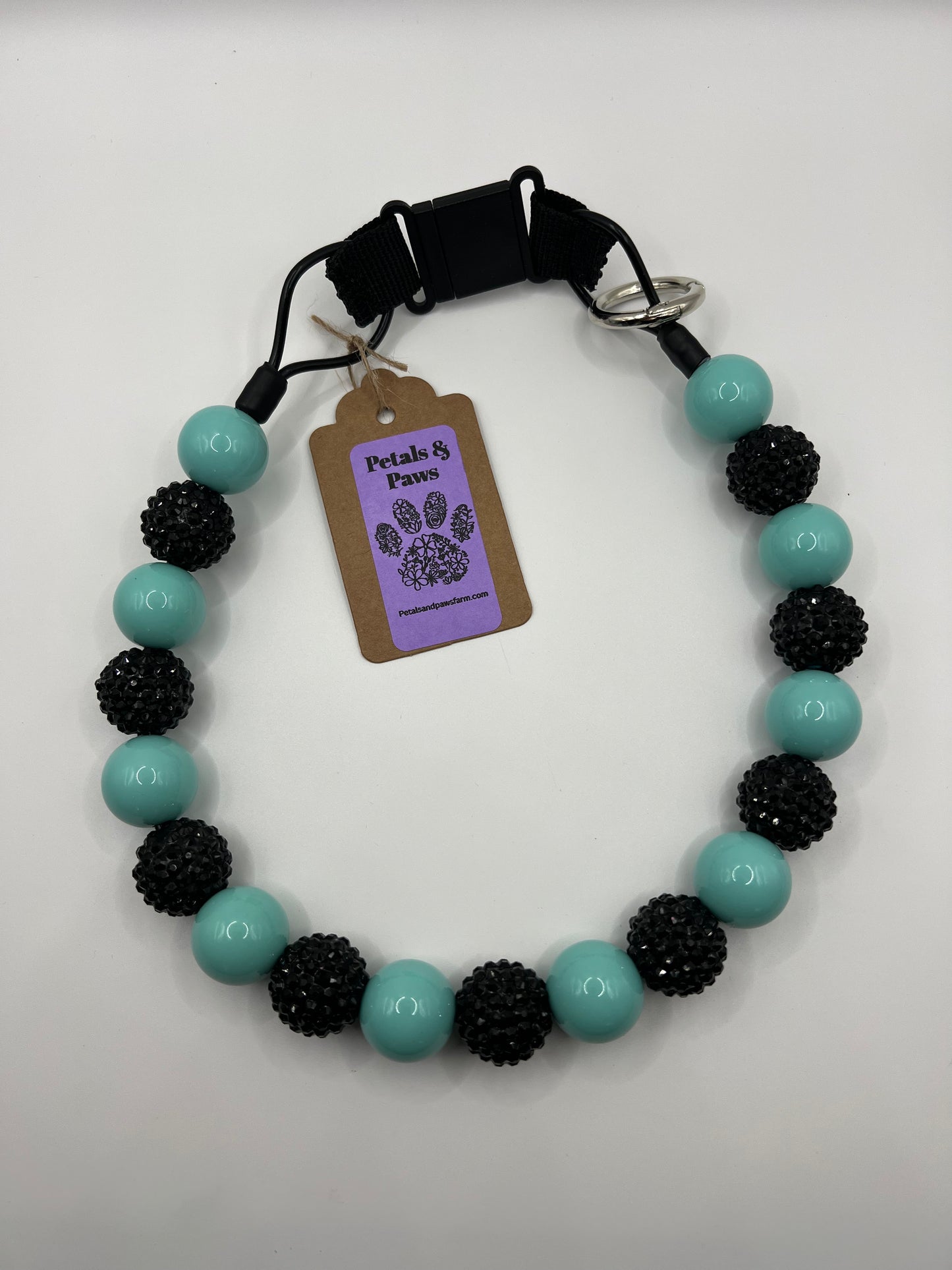 Black Turquoise Beaded Collar