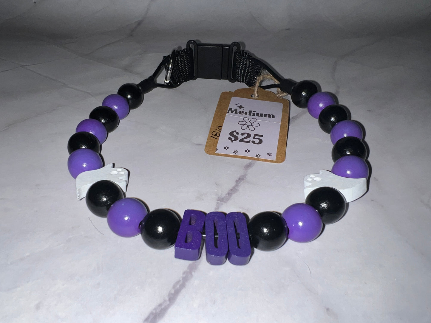 Medium Halloween Beaded Dog Collar