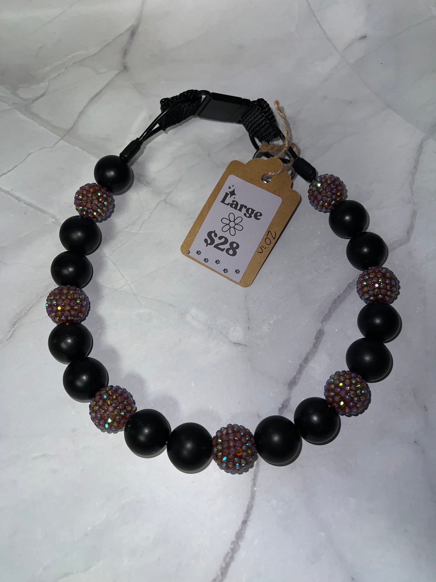 Large Beaded Dog Collar