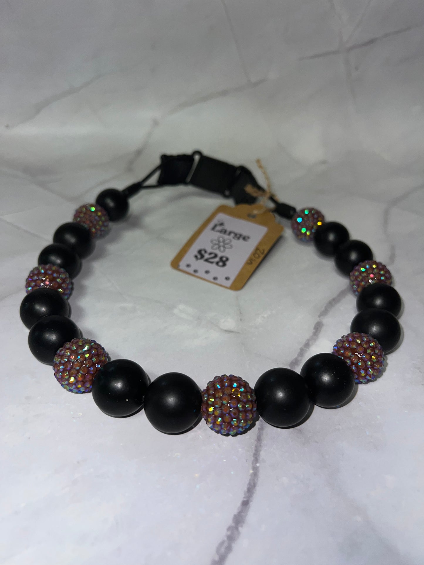 Large Beaded Dog Collar