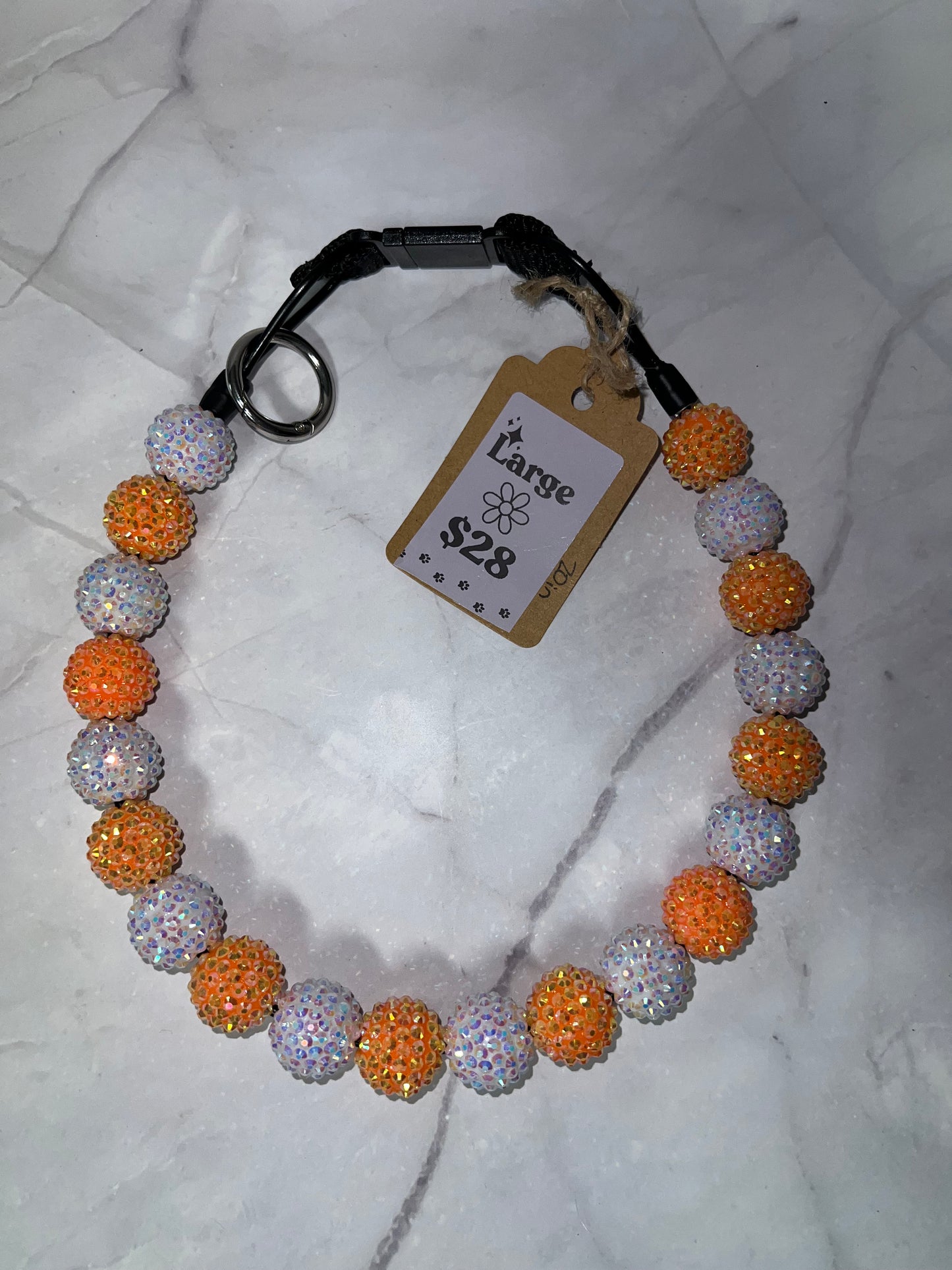 Large Beaded Dog Collar