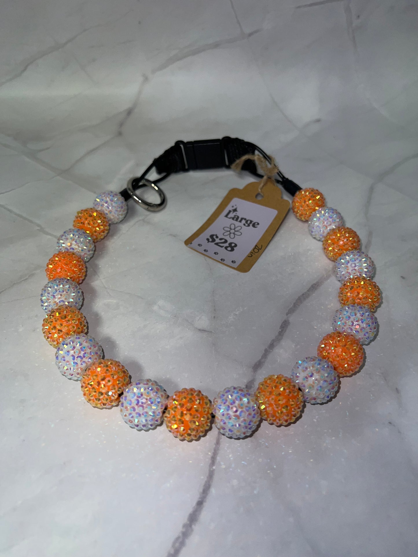 Large Beaded Dog Collar