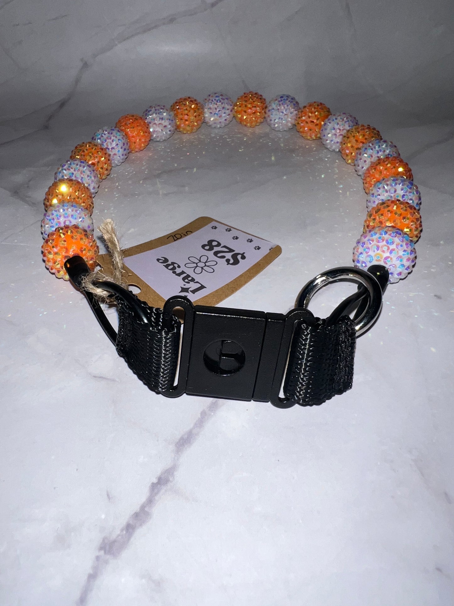 Large Beaded Dog Collar
