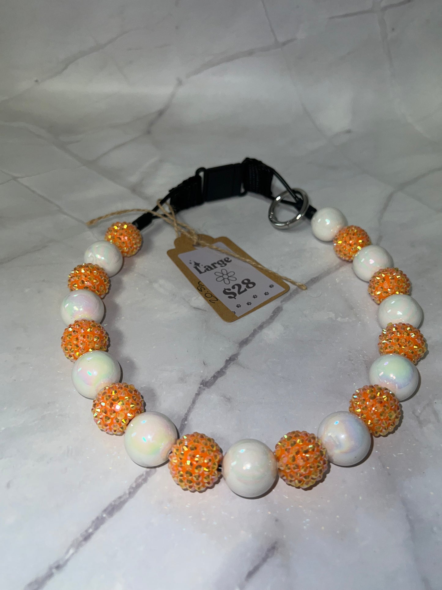 Large Beaded Dog Collar