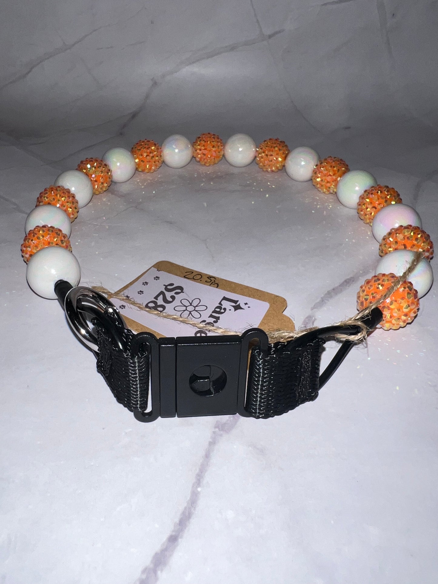 Large Beaded Dog Collar