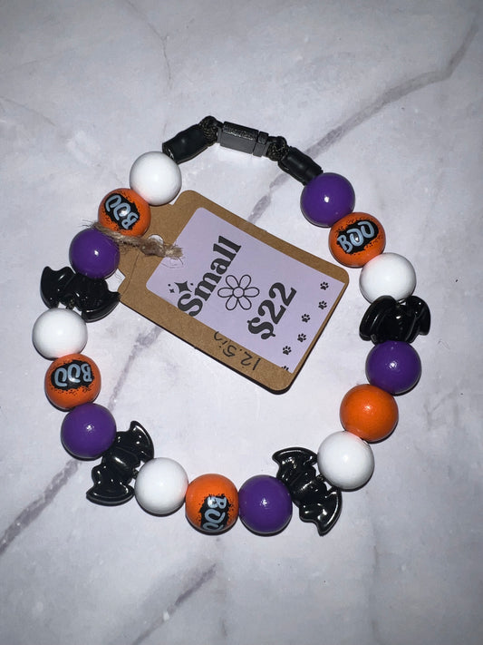 Small Halloween Beaded Dog Collar